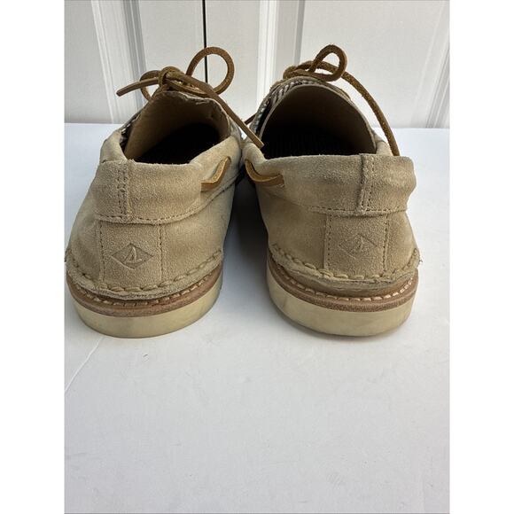 Sperry Top-Sider Nordstrom Boat Shoes Mens 9 Tan Brown Suede Lace Up Loafer EUC main image 6